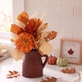 thumbnail image 2 of Pumpkins and Foliage Artificial Arrangement in Milk Jar, Multicolor, 13", Fall by Way To Celebrate, 2 of 5