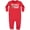 Red, variant on Pap Pap's Fishing Buddy with White Text Baby Fleece Romper