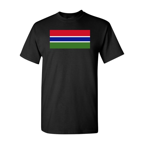 Gambia Country Flag Adult DT T-Shirt Tee