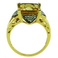 thumbnail image 4 of Carillon Gold Finish Square 10 MM Citrine 925 Silver Solitaire Accents Women Ring Size US- 5, 4 of 8