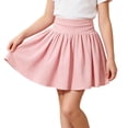 thumbnail image 3 of Jinhomg Girls' Tennis Skirt with Built-in Shorts Kids Pleated Athletic Skort Elastic Waist Ribbed Underneath for Girls 5-16 Years School Sports, 3 of 7
