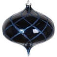thumbnail image 1 of Vickerman MT198631D 8 in. Midnight Blue Candy Glitter Net Onion Ornament, 1 of 1