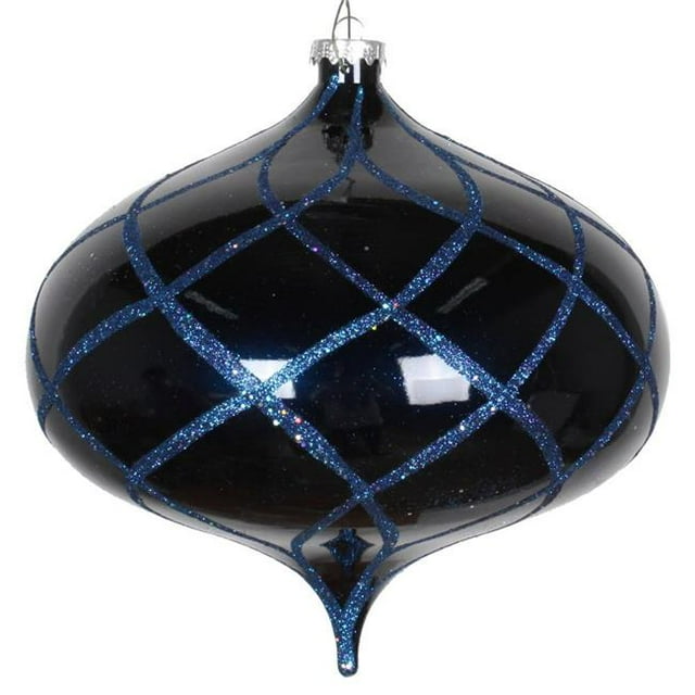 Vickerman MT198631D 8 Po Ornement en Filet de Paillettes de Bonbons Bleus de Minuit