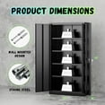 thumbnail image 3 of SUNCROWN Metal Storage Cabinets with Lock, 72" Locking Garage Cabinet with 2 Door and 4 Adjustable Shelves, Locking Tool Cabinets for Office,Home,Garage,Gym,School (Black), 3 of 9