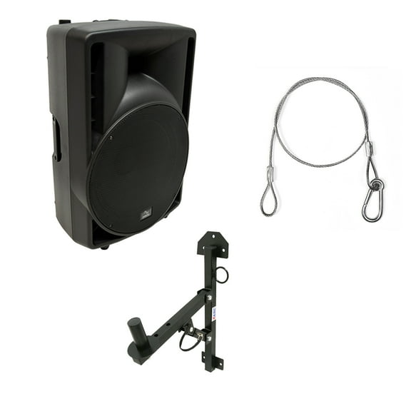 Harmony Audio HA-C15A Pro DJ 15" Powered 1000W Active PA Speaker & Wall Mount