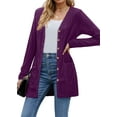 thumbnail image 2 of Fantaslook Fall Cardigan for Women Long Sleeve Open Front Cardigan Casual Button Down Coat with Pockets, 2 of 8