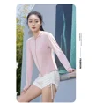 thumbnail image 4 of Top de protección solar para Yoga de seda de hielo para mujer, chaqueta con capucha transpirable para exteriores, adelgazante, suaviza tu silueta, verano 2024, 4 of 5