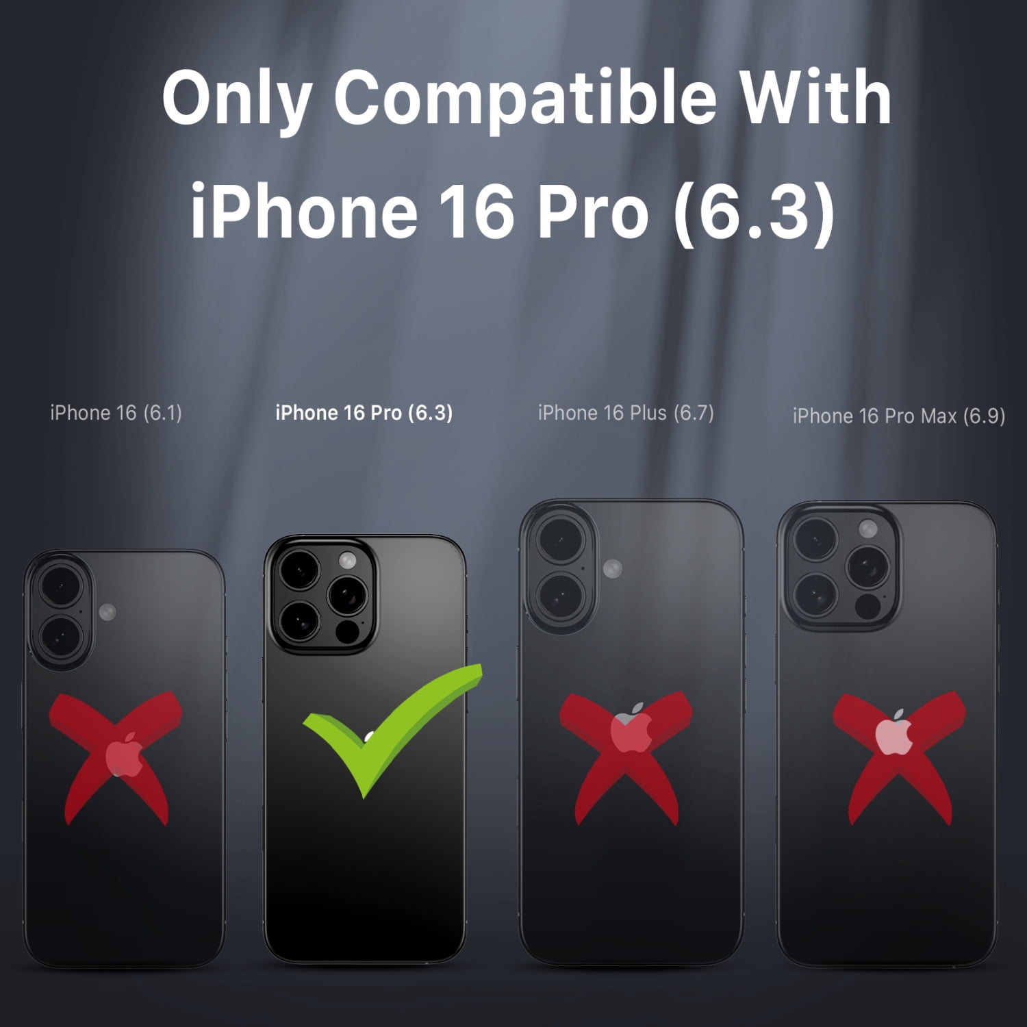 MyBat Pro Maverick Series Case with Holster and Tempered Glass for Apple iPhone 16 Pro - Gray