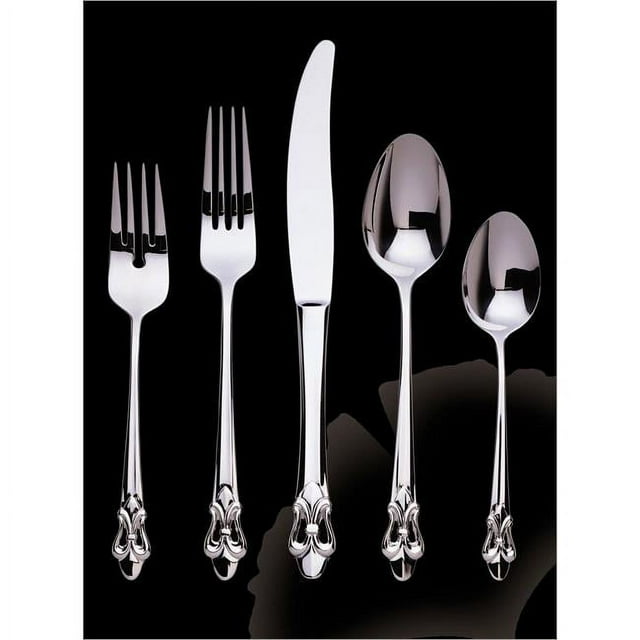 Ginkgo 079914-42015-0 Fleur de Lis Ensemble 20 Pcs - 18-10 Inox - Finition Miroir