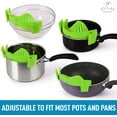 thumbnail image 5 of Zulay Kitchen Adjustable Silicone Pot Strainer for Most Pots & Pans - Green, 5 of 7