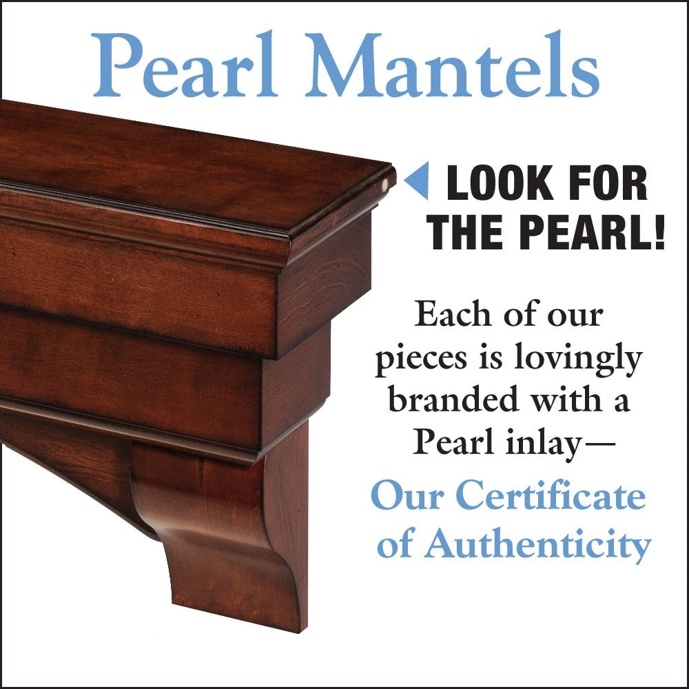 Pearl Mantels Auburn Versatile Premium Wood Mantel Shelf, Lightly  Distressed Cherry Finish, 72L u0026 10D, Hang Alone, with Corbels or with  Corbels and Arch (Included) - Walmart.com