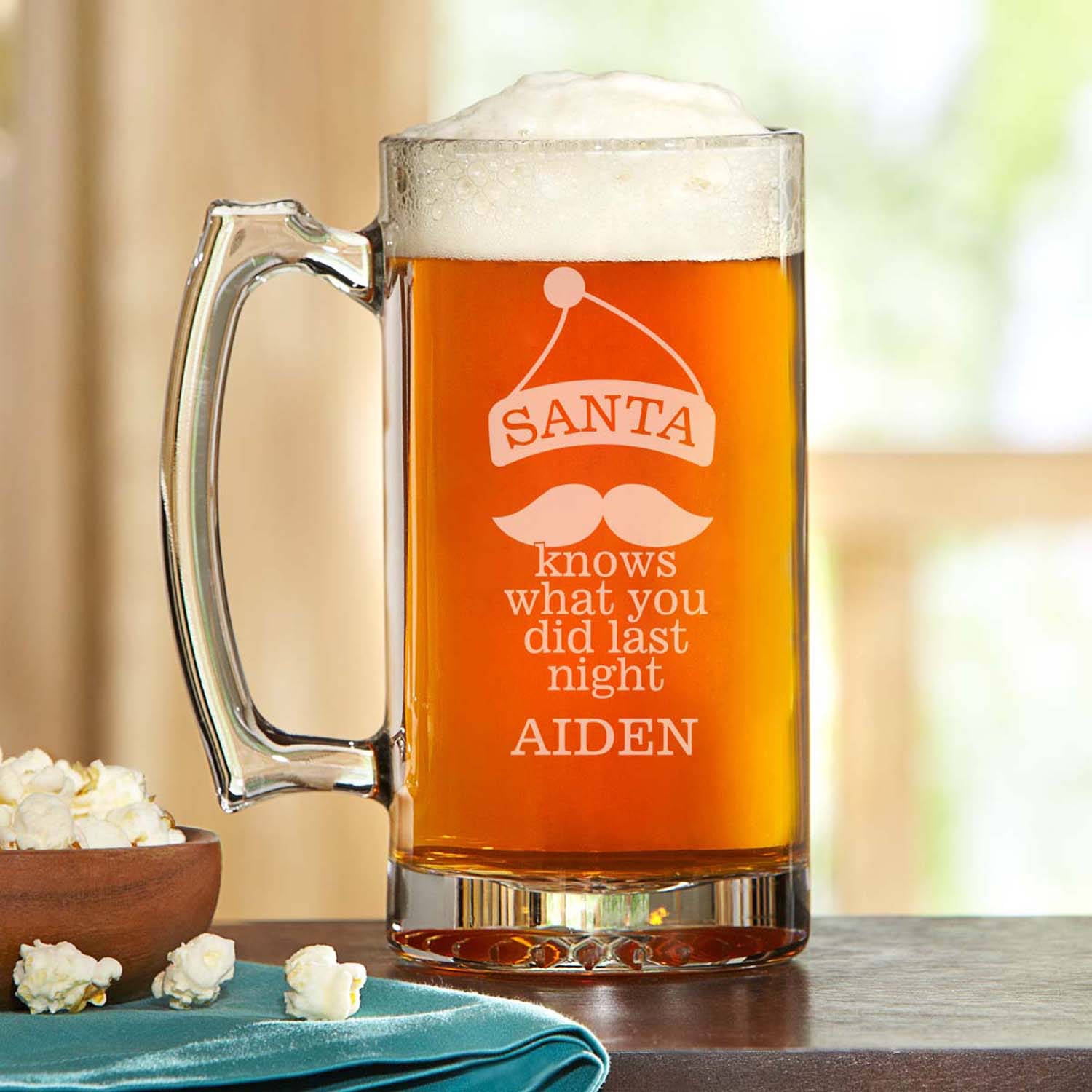 Santa Bottoms up beer mug Home & Living Barware