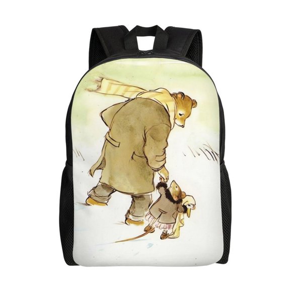 Ernest & Celestine Versatile Backpack Washable casual style School Student Backpack Trendy Oxford Cloth Computer Bag Unisex-HXN3643
