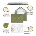 thumbnail image 2 of Tarjetas de agradecimiento Winoo Design, 100 unidades, lujosas, doradas con sobres, 2 of 7