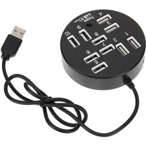 HLONK Usb Hub 10 Ports Usb Expander Usb Hub Extension For Laptop Desktop Computer