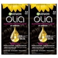 thumbnail image 1 of Garnier Hair Color Olia Sin amoniaco Color brillante Tinte permanente para el cabello rico en aceite 3.0 Marrón más oscuro 2 unidades (el embalaje puede variar), 1 of 1