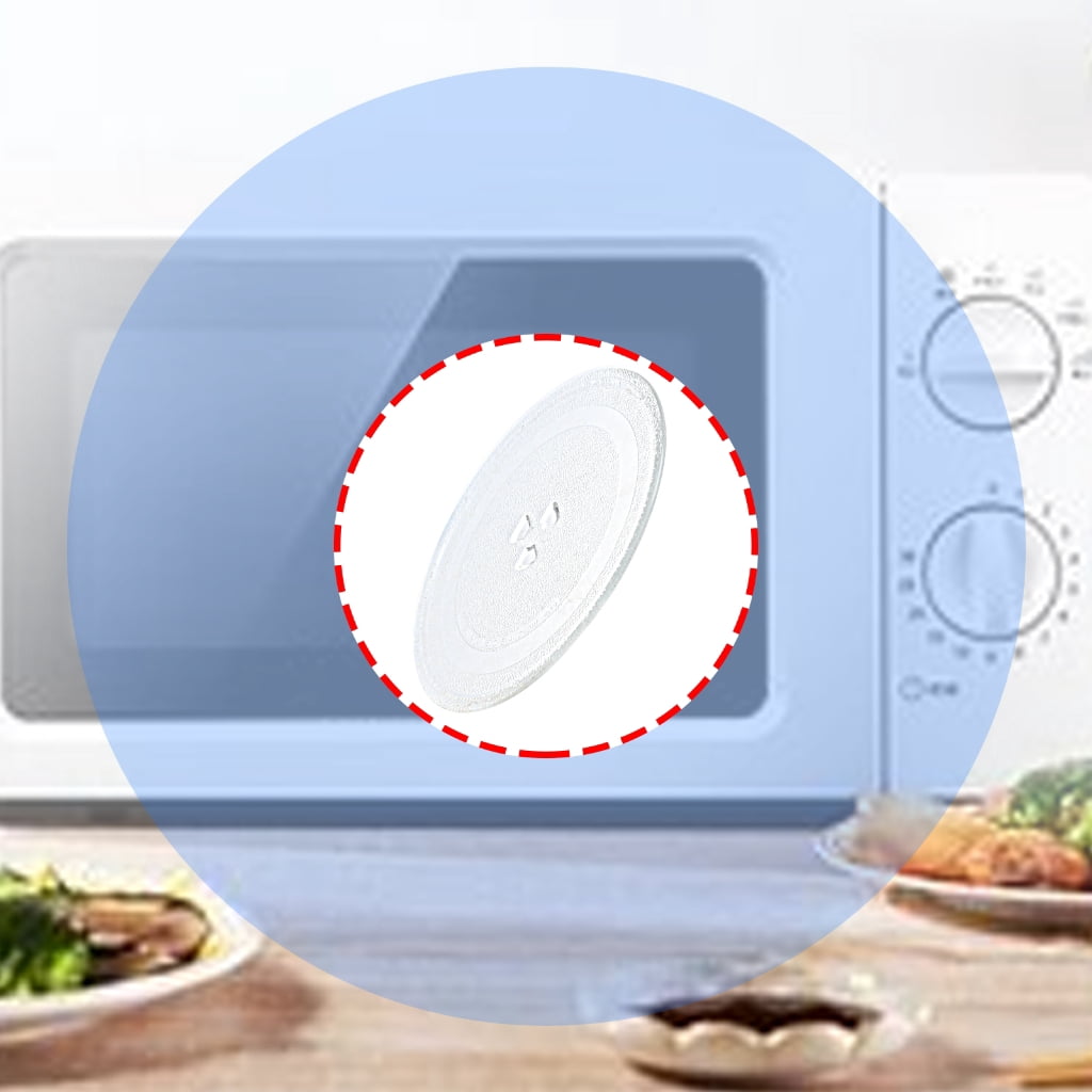 Microwave Glass Turntable 24.5cm Y-Base Heatproof Rotating Plate Dishwasher Safe Replacement