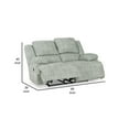 thumbnail image 5 of BenJara Zil 68 Inch Manual Recliner Loveseat, Cushioned Seat, Gray Polyester-Color:GrayMaterial, 5 of 5