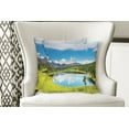 thumbnail image 4 of Ambesonne Nature Throw Pillow Cover 2 Pack, Sky Mountain Landscape, 18", Green Blue White, 4 of 6