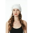 thumbnail image 4 of Women Turban Beanie Hat with Flower Chemo Headwear Elastic Head Wrap Cap, 4 of 6