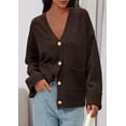 thumbnail image 4 of PRETTYGARDEN Women's Oversized Cardigan Sweaters Trendy Chunky Knit Long Sleeve V Neck Button Down Fall Winter Outfits, 4 of 8