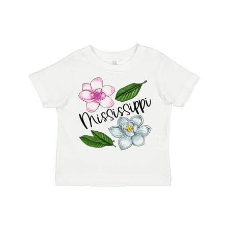 

Inktastic Mississippi Magnolia Flowers and Leaves Gift Toddler Boy or Toddler Girl T-Shirt