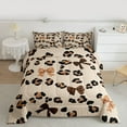 thumbnail image 2 of Manfei Cheetah Print 2pcs Bedding Comforter Set for Boys Girls,Abstract Animal Print Twin Comforter Sets,Brown Bow Tie Breathable Bedding Set,Lightweight Room Decor,Reversible, 2 of 8