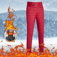 thumbnail image 2 of Fesfesfes Women Ski Pant Solid Casual Heating Warm Down Pants Outdoor Ski Warm Abdomen Warm Waist Constant Temperature Electric Heating Pants Clearance, 2 of 6