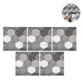 thumbnail image 2 of Azulejo Etiqueta De La Pared 3D Hexagonal Impermeable Etiqueta De La Pared Autoadhesivo Etiqueta Protectora De La Pared Para La Cocina Baño Sala De Estar Decoración 5Pcs Moyic HA013187-00, 2 of 7