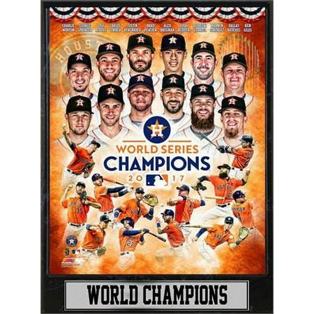 Plaque 9x12 - Champions des World Series 2017 Houston Astros