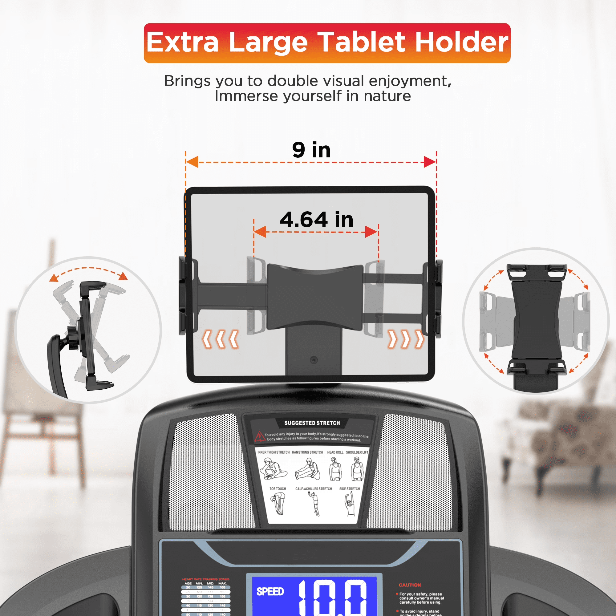 Electric Foldable Treadmill for Home Workout, 5HP Brushless Motor, 20% Auto Incline, 0.6–12 MPH Speed, 51×18 Running Area, Shock Absorbing Deck, APP Connectivity, 400 lbs Support
