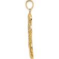 thumbnail image 2 of 14K Yellow Gold Swoosh Basketball And Net Charm (28.9 X 25.1) Made In United States k8754, 2 of 5