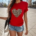 thumbnail image 2 of HCYSFG Cheetah Print Tops For Women Leopard Print T Shirts Crewneck Short Sleeve Heart Graphic Relaxed Fit Pullover Tees, 2 of 9
