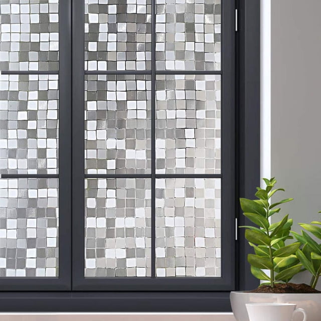 Pegatinas para ventanas Película para ventanas Película de privacidad para decoración Baño Hogar Oficina Cocina 45x300 CM