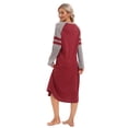 thumbnail image 2 of Women's Cotton Sleepwear Long Sleeves Nightgown Sleep Dress for Women Night Shirts, 2 of 6