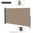 thumbnail image 5 of Zimtown 71" x 118" Retractable Folding Side Awning Privacy Divider w/ Alloy Frame, 5 of 5