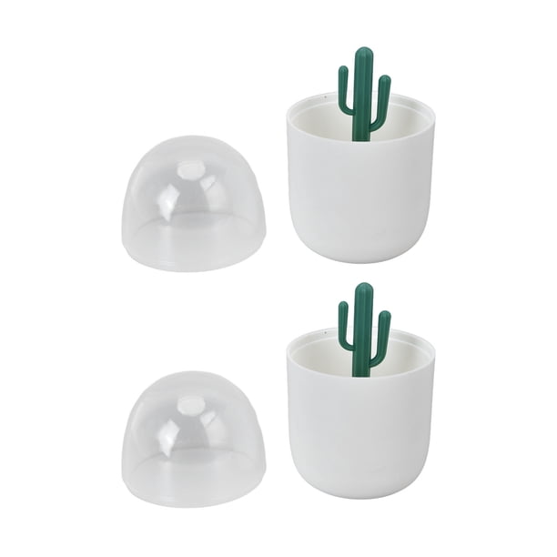 Caja de almacenamiento de hisopos de algodón para palillos de dientes, 2 piezas Caja de hisopos de algodón linda para palillos de dientes multiusos Caja de almacenamiento para palillos de dientes Resultados impresionantes