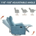 thumbnail image 5 of Newest Heat Massage Manual Recliner Chair with Rocker , Swivel in Fabric for Living Room, Blue, 5 of 9