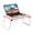 Pink, variant on Folding Lap Desk, Laptop Stand Bed, Breakfast Serving Tray, Portable & Lightweight Mini Table, Lap Tablet Desk for Sofa Couch Floor - White