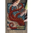 thumbnail image 3 of Homer, Alaska, Octopus, Paper Mosaic (19x27 inches, Premium 500 Piece Jigsaw Puzzle for Adults and Family, Made in USA), 3 of 4