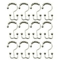thumbnail image 5 of Stainless Steel Shower Hooks 12 Pack With 5 Bearings Rustproof Bathroom S Hooks For Smooth Silent Sliding Curtain Rings 12PCS, 5 of 5