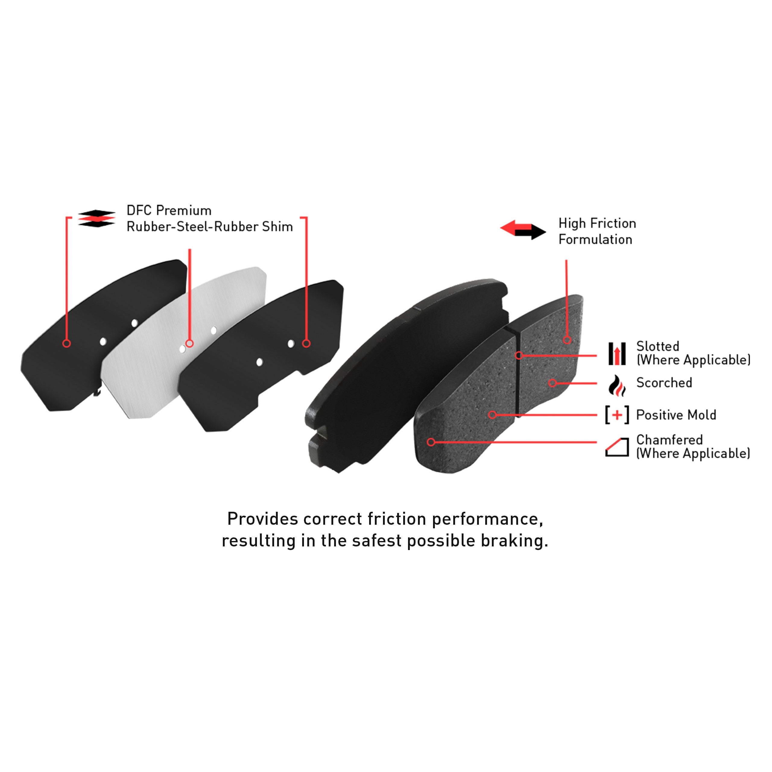 Dynamic Friction Company 1115-0657-01 DFC Active Performance Pads and Hardware Kit