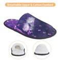 thumbnail image 3 of Balery Purple Bubble Abstract Art Pantuflas de Casa de Felpa Silenciosas con Diseño Estampado, Zapatillas Cómodas Antideslizantes de Algodón para Interior-Large, 3 of 8