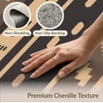 thumbnail image 6 of ODIKA 4'x6' Brown Beige Geometric Striped Pattern Washable Area Rug Contemporary Vertical Bands Featuring Rectangular Stain Resistant, Low Pile, Easy Care for Dorm Room, Small Living, 6 of 7