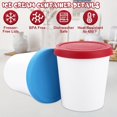 thumbnail image 2 of 4 Pack Ice Cream Containers, 1 Quart Freezer Storage Containers with Silicone Lids and Spoon for Ice Cream, Sorbet and Gelato, Freezer Dishwasher Safe, 2 of 5