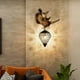thumbnail image 3 of Lámpara de pared LED , accesorios de iluminación, pantalla de cristal de Metal, escultura de pared, apliques de pared de granja, luces para 48x16cm Yinane Luces de pared del dormitorio, 3 of 8