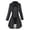 Black, variant on XUNKUSGA Women Gothic Steampunk Jacket Medieval Victorian Lace Trim Tailcoat Jacket Vintage Button Long Sleeve Turndown Collar Halloween Costume Jacket for Party,S