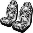thumbnail image 1 of ABPHQTO Juego de 2 fundas de asiento de coche Vintage Sugar Skull Universal Auto Asientos delanteros Protector para coche, SUV Sedan, camión, 1 of 3