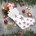 thumbnail image 6 of Coolnut 17.7 Inch Christmas Stockings, 2 PCS USA Flag Stars Presonalized Large Stocking Sock for Family Holiday Xmas Party Decorations, 6 of 7