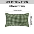 thumbnail image 5 of Unique Bargains 2 Pcs Plaid Pillow Covers Square Cushion Covers Decorative Pillow Cases Green Grid 12" x 20", 5 of 6